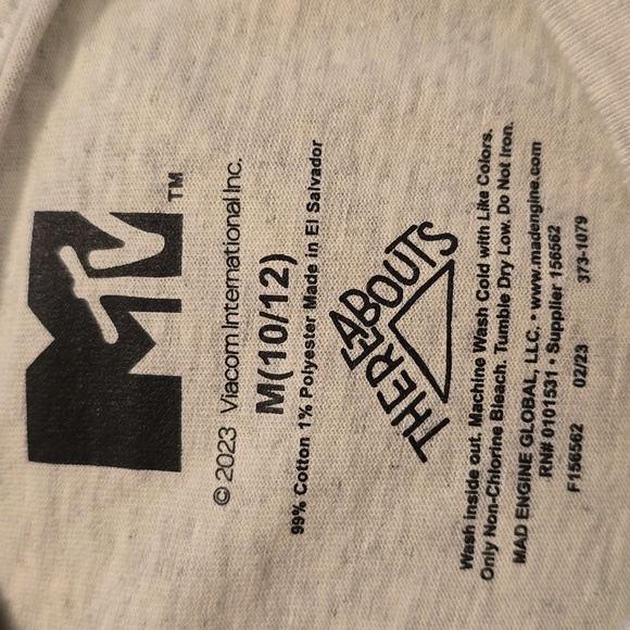 THEREABOUTS BOYS HEATHER GRAY SHORT SLEEVE TEE-SHIRT "M-TV" SIZE MEDIUM 10/12 - Picture 9 of 10